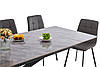Стіл обідній Магнум кераміка 180-260 см (чорний/сірий мармур Armani Grey), фото 6