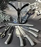 Набір кухонних ножів із підставкою 9 предметів Edenberg EB-11062 Набір ножів із неіржавкої сталі на підставці, фото 9