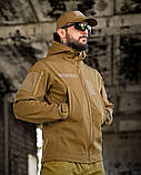 Польова куртка Softshell MASAD койот з липучками та польовийними кишенями ВТ76570 ТМ, фото 2