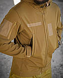 Тактична куртка Softshell MASAD койот з липучками та тактичними кишенями ВТ76570 ТМ, фото 3