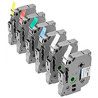 Стричка для гетикеток VEVOR, 6 шт., 12 мм, кольorова, TZe-131 TZe-231 TZe-431 TZe-531 TZe-631 300273