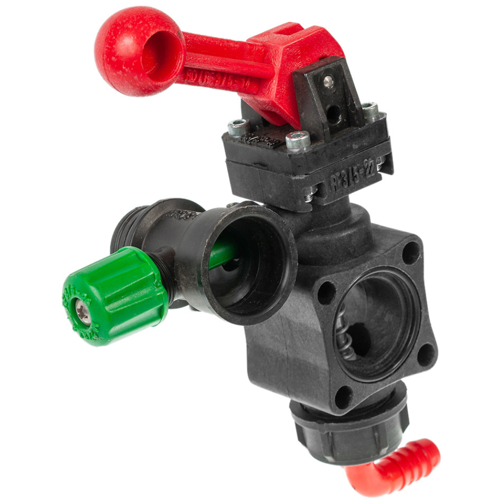 Секція (клавіша) регулятора-розподільника обприскувача з компенсатором тиску прохідна Tolveri RF3/5-22, фото 1