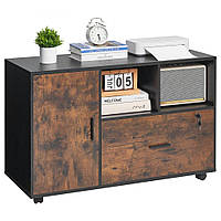 Шафа для документів VEVOR, офісна шафа з дерева, що замикається, рустикальний коричневий колір, зсувна 302645