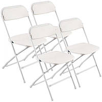 VEVOR 4 шт. Складані стільці Портативні пластикові стільці Садове крісло Кемпінгове крісло 302669