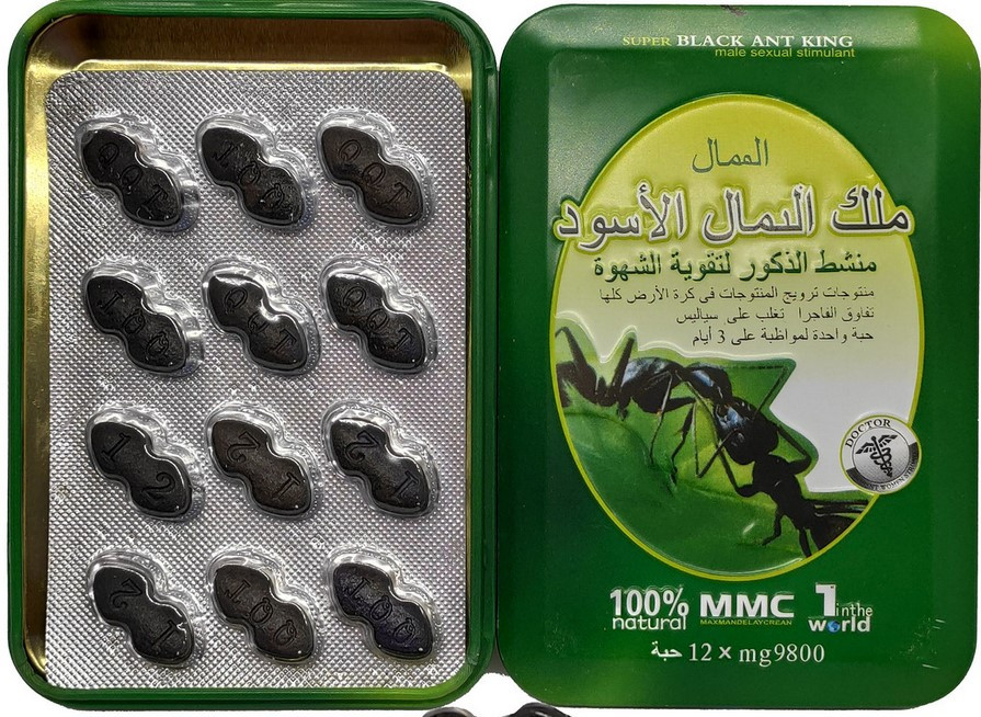 Чорні пігулки для потенції Мураха (12 таблеток), фото 1