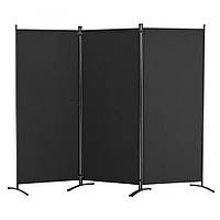 VEVOR Кімнатна перегородка, 3-компонентна складна екранна перегородка, чорна 302718