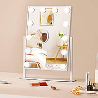 Косметичне дзеркало VEVOR Hollywood з підсвічуванням 410х300мм з регулюванням яскравості 302753
