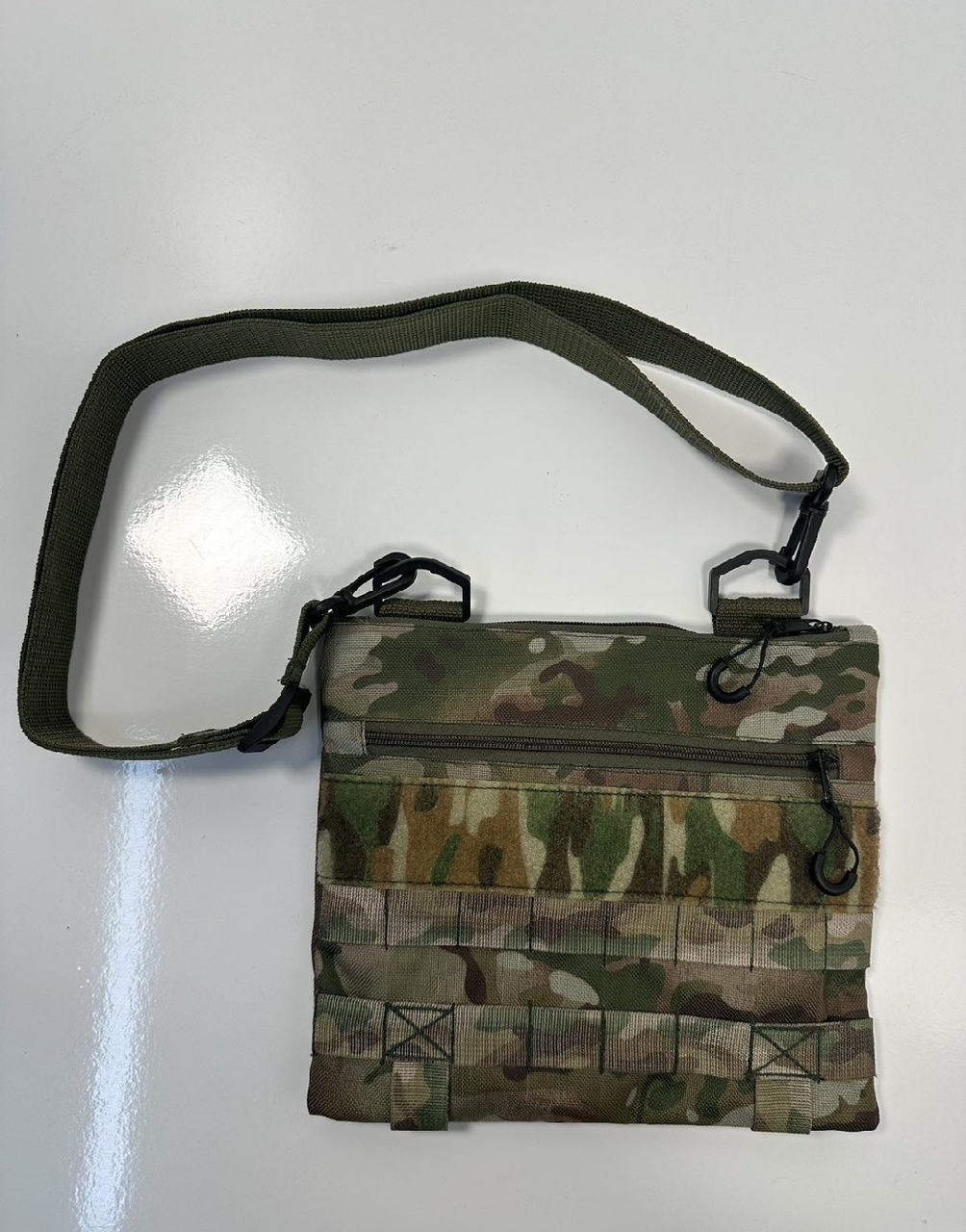 Сумка трапеція (олива) (піксель) (мультикам) (чорна), фото 1