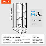 Тримач для глечика для води VEVOR, підставка для пляшок з водою, 4 яруси, один ряд, 4 пляшки 302808, фото 7
