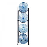 Тримач для глечика для води VEVOR, підставка для пляшок з водою, 4 яруси, один ряд, 4 пляшки 302808, фото 9