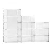 VEVOR 12 коробок для зберігання взуття, взуттєва коробка для розміру US 11, модульна, штабельована 302875