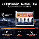 Ультразвуковий очисник VEVOR 10 л з таймером нагрівання та amp; Гаманець Цифрова звукова машина 305978, фото 4