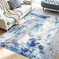 Килим VEVOR для вітальні 1524x2134 мм, короткий ворс, нековзний, сучасний, синій 303119