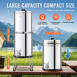 Гравітаційна система фільтрації води VEVOR Фільтр для води 7,8-8,5 л з керамічною фільтруючою мембраною 304206, фото 5