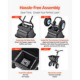 Розкидач насіння VEVOR Розкидач добрив Відцентровий розкидач 45 кг 95x60x94 см 305353, фото 6