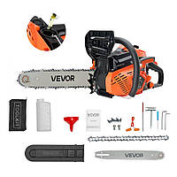 Бензинова бензопила VEVOR 40cc 355 мм 1.8 к.с. 12000 об/хв Різка деревини 305395