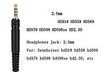 Кабель тканинний Sennheiser HD558 HD598 HD595 HD579 HD559 HD599 HD569 HD569 HD560 S HD2.30 HD100 HD2.10 HD2.20S, фото 4