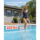 VEVOR 4-ступенева драбина з подвійними поручнями 181 кг для басейнів 122-137 см 305676, фото 3