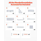 VEVOR 4-ступенева драбина з подвійними поручнями 181 кг для басейнів 122-137 см 305676, фото 6