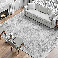 Килим для вітальні VEVOR 2743x3658 мм, короткий ворс, нековзний, богемно-сірий 311950