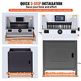 Електричний різак для паперу VEVOR, ширина різання 48 см, товщина 8 см, сенсорний екран 17,8 см 313813, фото 6