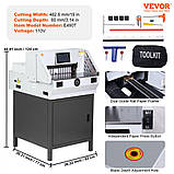 Електричний різак для паперу VEVOR, ширина різання 48 см, товщина 8 см, сенсорний екран 17,8 см 313813, фото 7