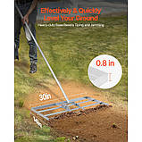 VEVOR Граблі газонні з ручкою Вирівнюючі граблі Lawn Care 355x762 мм 323586, фото 2