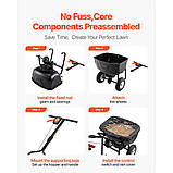 Розкидач добрив VEVOR 27,2 кг, відцентровий розкидач, пневматичні шини, ширина розкиду 3 м 323167, фото 4