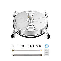 VEVOR 430 мм мийка високого тиску очищувач поверхонь 4 колеса нержавіюча сталь 4000 фунтів на квадратний дюйм