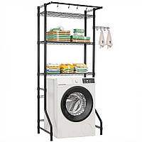 Стелаж VEVOR над пральною машиною і сушильною машиною, однорядний, 3 яруси, чорний 328482