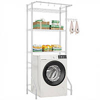 Стелаж VEVOR над пральною машиною і сушильною машиною, однорядний, 3 яруси, білий 328483