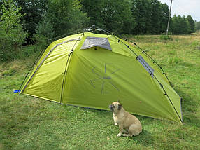 Тримісний намет Norfin Peled 3 | Двошарова трекінгова палатка з автоматичним каркасом і просторим тамбуром для туризму/риболовлі, фото 3