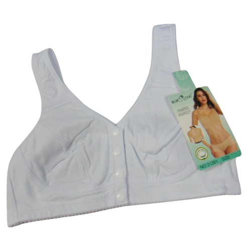 Топ бюстгальтер бавовна застібається спереду 3XL білий Blue Rose 31261, фото 1