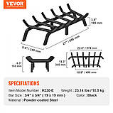 Решітка для дров VEVOR 27 дюймів зі сталі з порошковим покриттям, стійка для спалювання дров 323367, фото 7