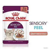Вологий корм для котів Royal Canin Sensory Feel in Gravy 12×85 г (Роял Канін Сенсорі) для стимуляції апетиту