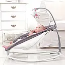 Шезлонг-гойдалка Mastela 6917 з мелодіями та підвісними іграшками (Рожевий), фото 3