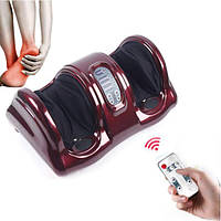 Масажер для ніг для акупресури та циркуляції крові Vevor 40 Вт, 3 швидкості, пульт ДУ, компактний, червоний,