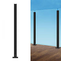 Хомут скла VEVOR 41.34" Кронштейн поручнів H для 0,39"-0,47" Чорне скло 328132