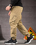 Тактичні штани карго джогери койот стрейч коттон ДЛ7250 ТМ, фото 4