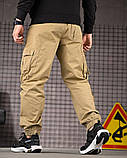 Тактичні штани карго джогери койот стрейч коттон ДЛ7250 ТМ, фото 5