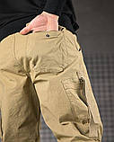 Тактичні штани карго джогери койот стрейч коттон ДЛ7250 ТМ, фото 8