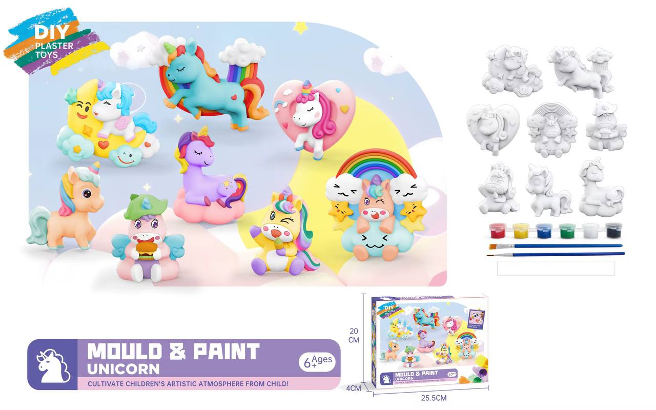 Набір для творчості MK 5723 Єдиноріжки фігурки - розмальовки, фарби, пензлики “Painting Horse”, фото 1