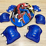 Комплект захисту для дітей і підлітків, налокітники, наколінники, рукавички + ШЛЕМ салатовий, фото 2