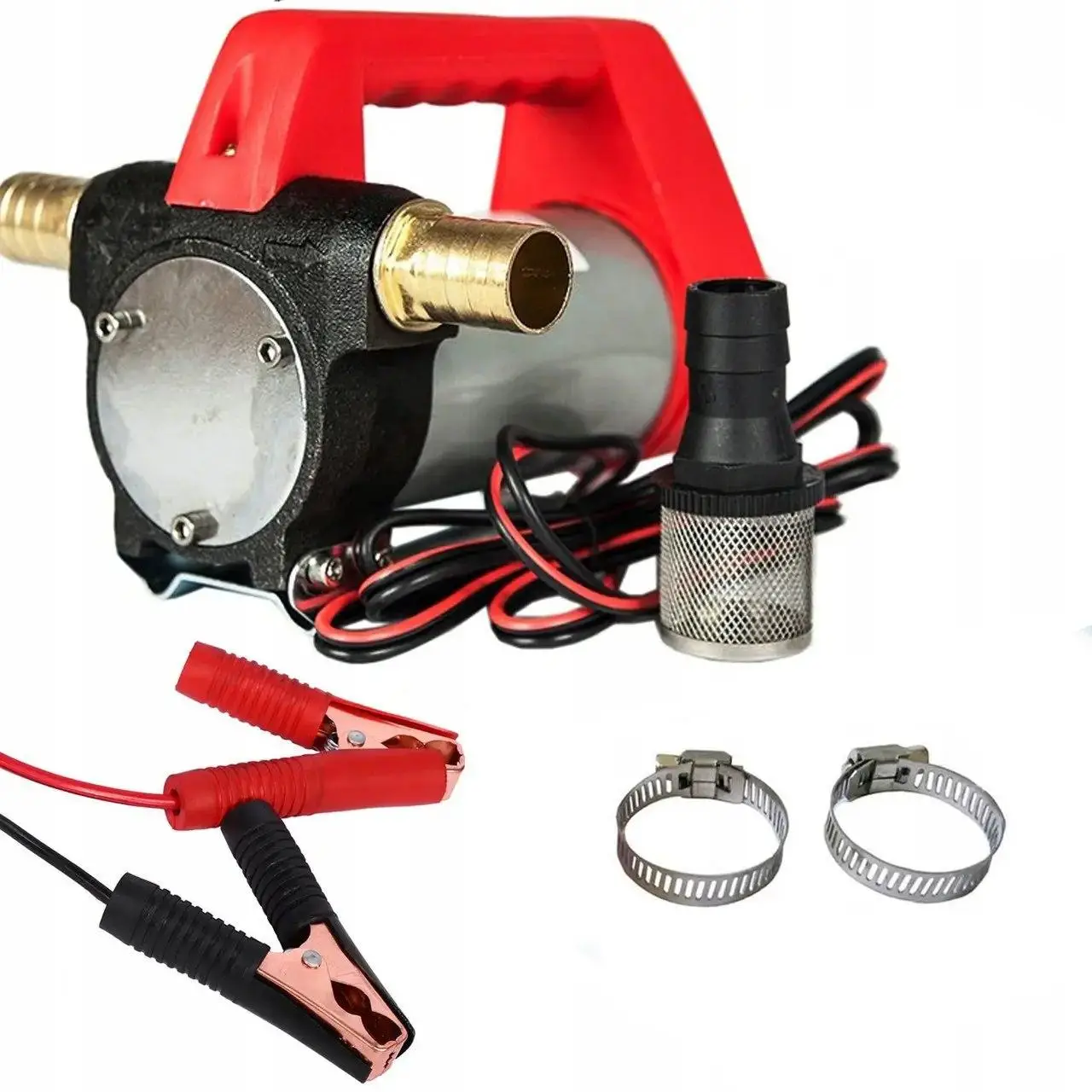 Насос для перекачування дизельного палива та масел 12V 55л/мин Silver 10904, фото 1