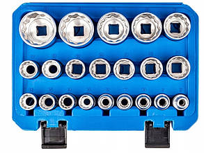 Набір головок 1/2" 12-гранних (8-36 мм) 21 шт. G13547, фото 2
