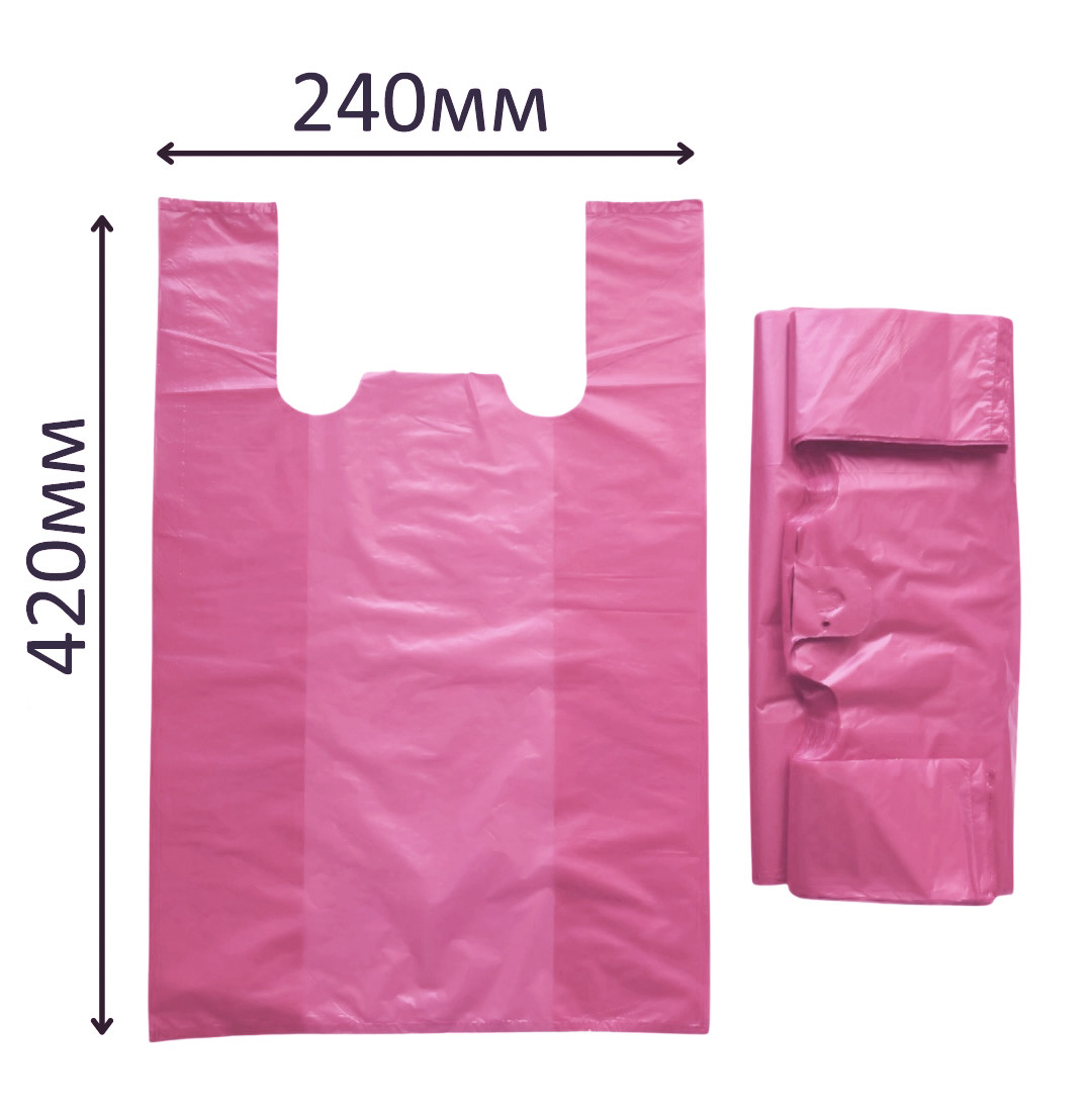 Пакет майка №2 Ніко Пласт 240*420мм (уп. 100шт.), фото 1