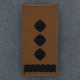 Погон полковник койот з окантовкою 10.0 х 5.0
