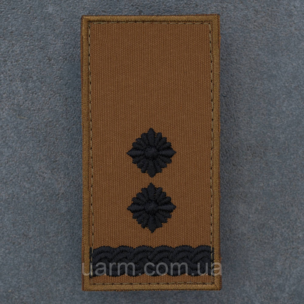 Погон підполковник койот з окантовкою 10.0 х 5.0, фото 1