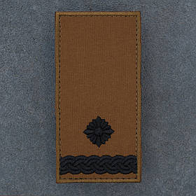 Погон майор койот з окантовкою 10.0 х 5.0