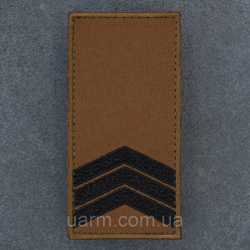 Погон сержант койот з окантовкою 10.0 х 5.0, фото 1